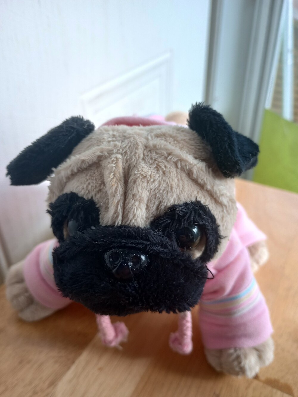 Webkinz Pug With Pink Bunny Suit